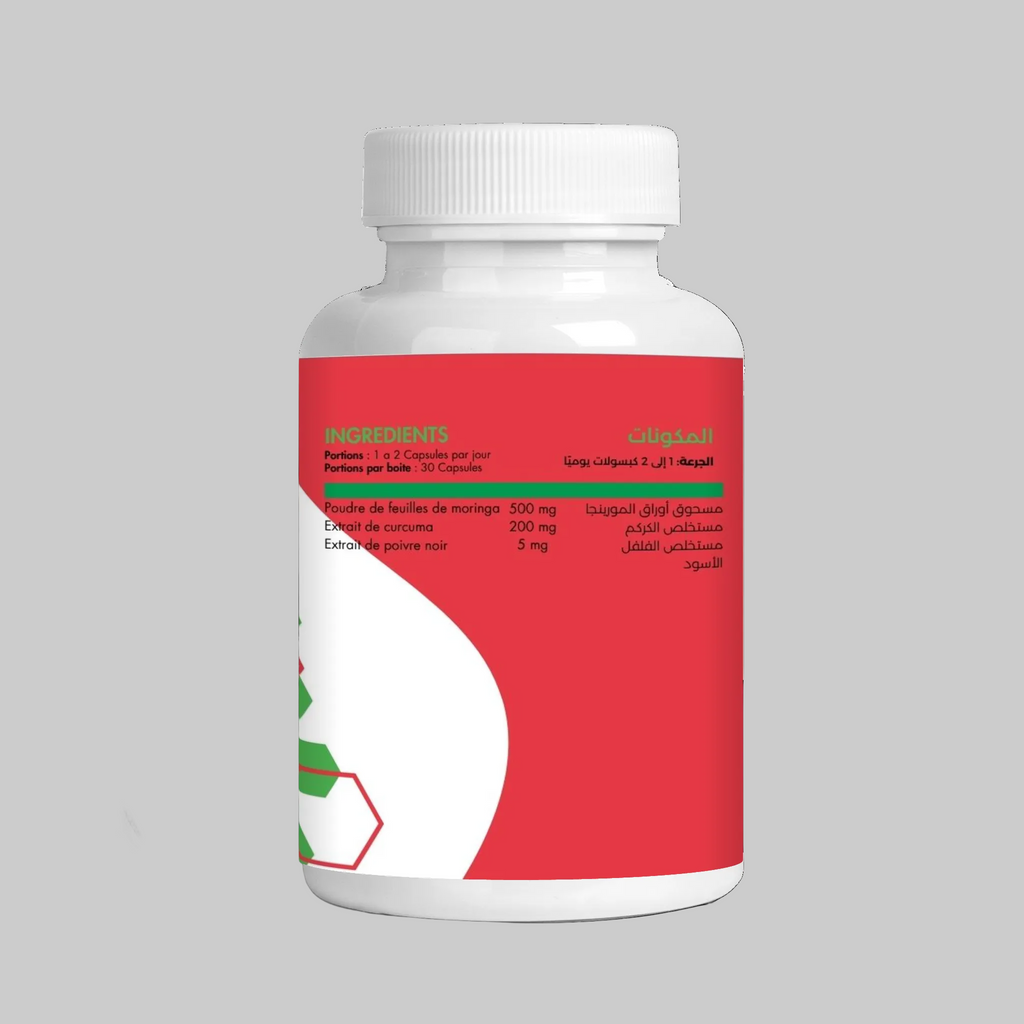 Moringa 500 mg – 120cp: Énergie, Immunité, Digestion & Équilibre Glycémique
