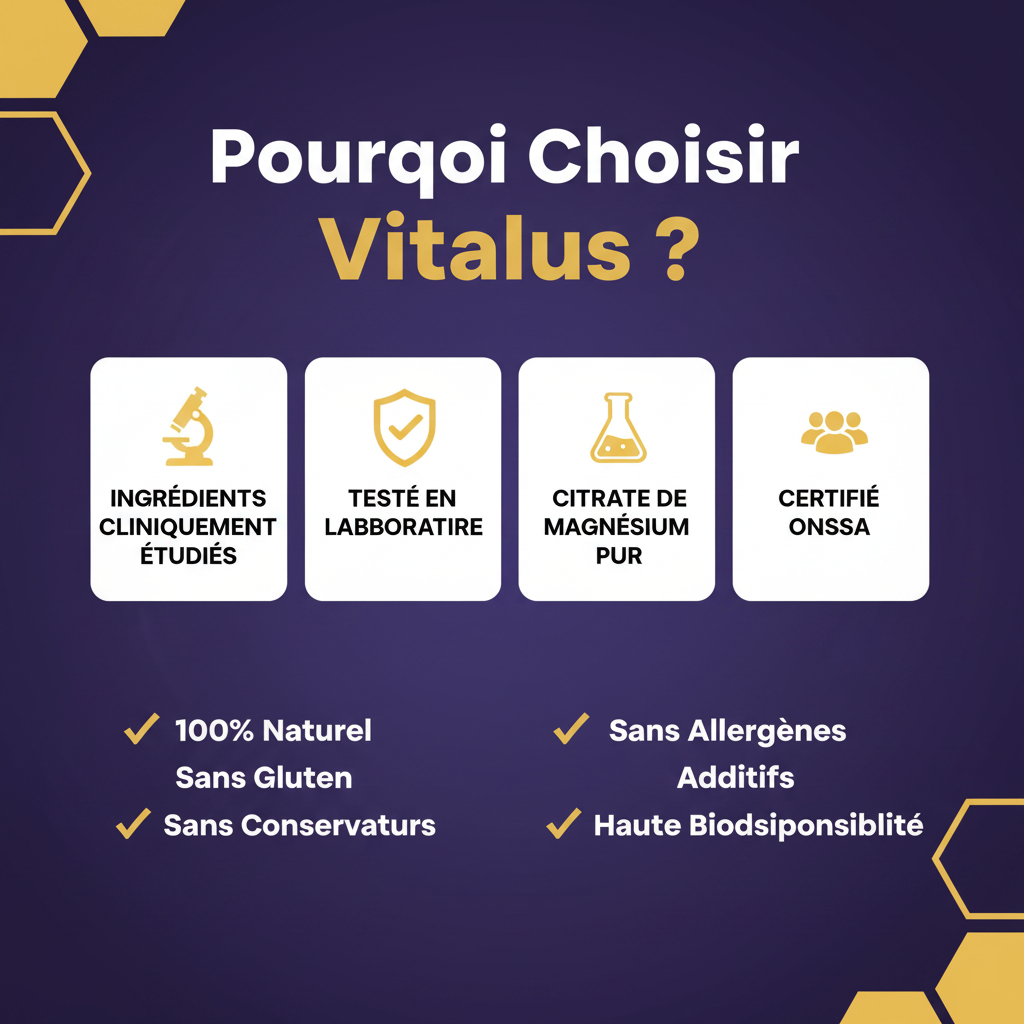 Pourquoi Choisir Vitalus - Magnésium B6